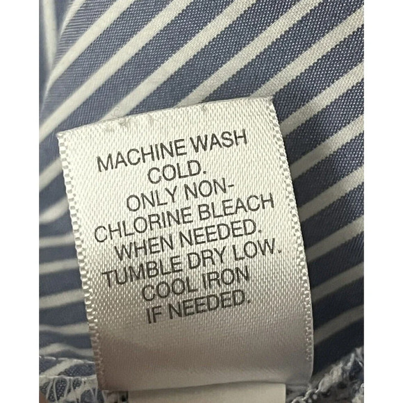 J Jill Womens Blue White Striped Boxy Lightweight Beach XS Modest 3/4 Sleeve - Picture 6 of 9